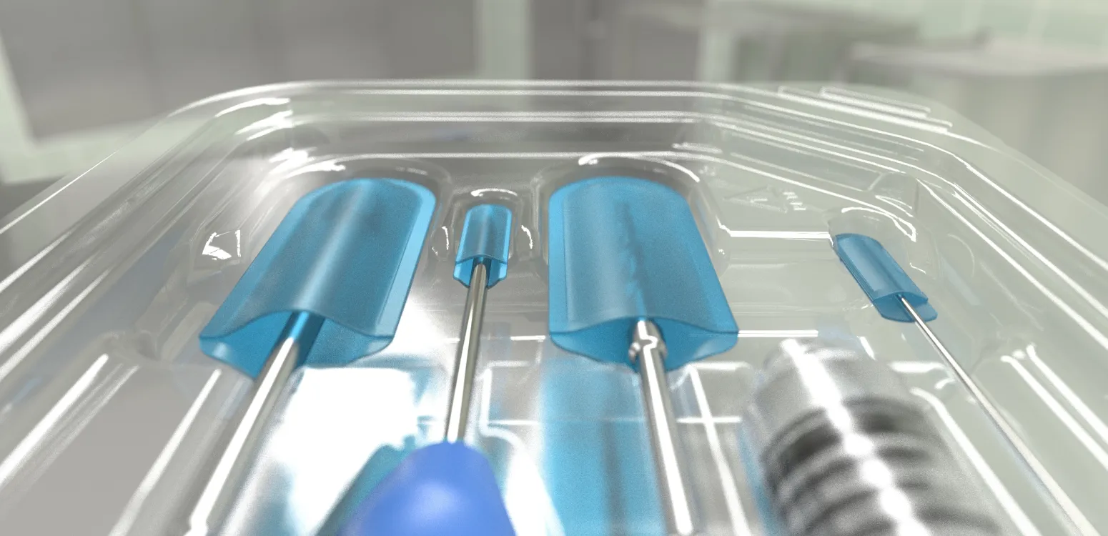 Pretect tip protectors installed on medical instruments